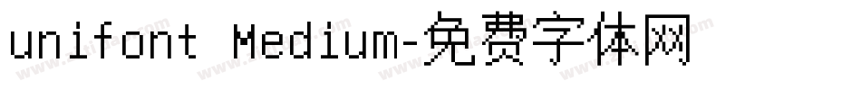 unifont Medium字体转换